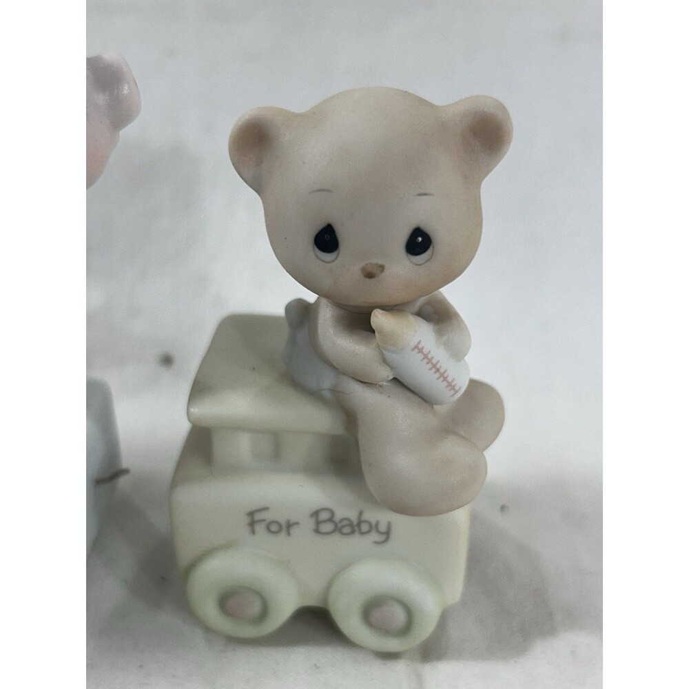Precious Moments Birthday Train Set Baby Bear Years 1-4 Lamb Seal Pig Elephant